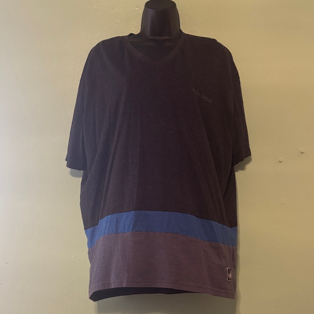 Men's Black and Blue Short Sleeve Tee